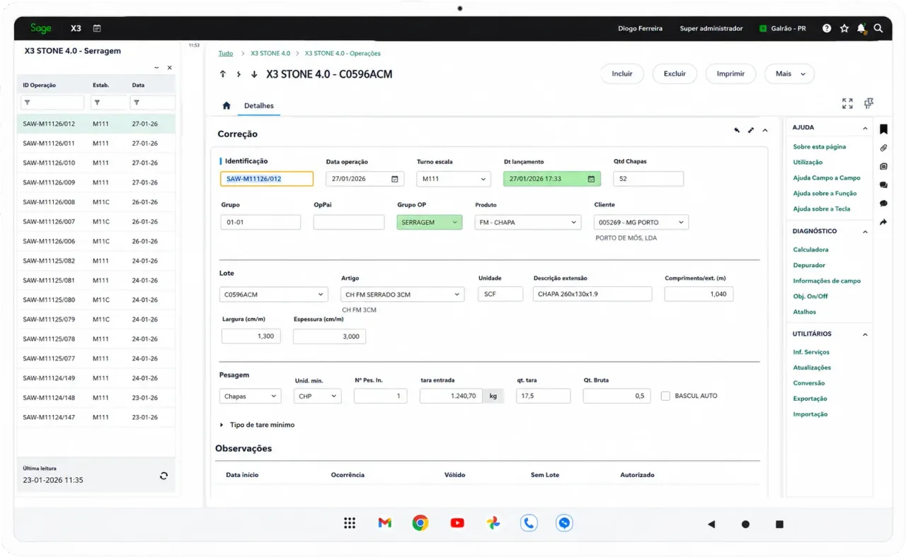OnManage Operations Menu
